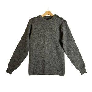 Armor Lux Pullover Wool Sweater Tunic Shoulder Buttons Quiet Luxury Preppy M